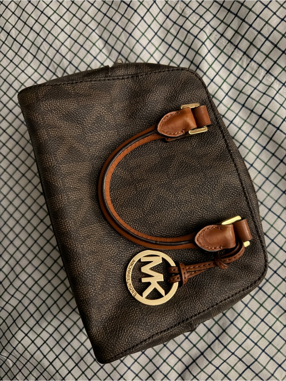 Michael Kors Jet Set Travel Extra Small Logo Print Duffle Crossbody Bag